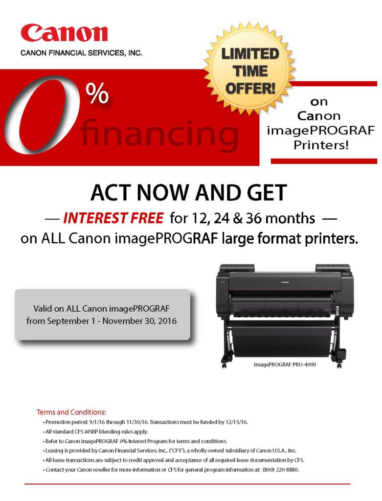 Canon Large Format Printers in Syracuse, NY from Plan and Print